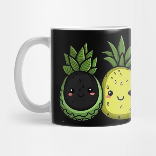 Cute Avocado and Pinapple by SzlagRPG